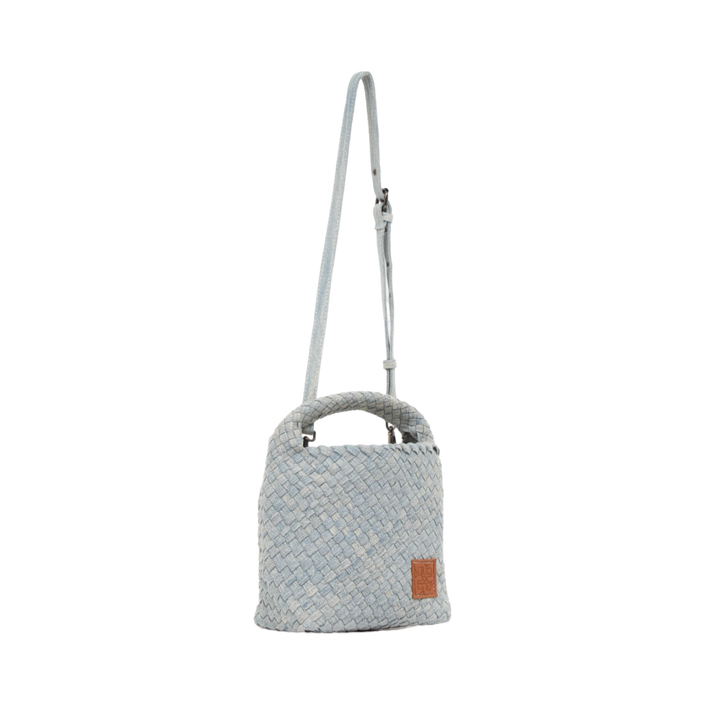 Midnight Weave – Denim Tote Bag M – Light Fade
