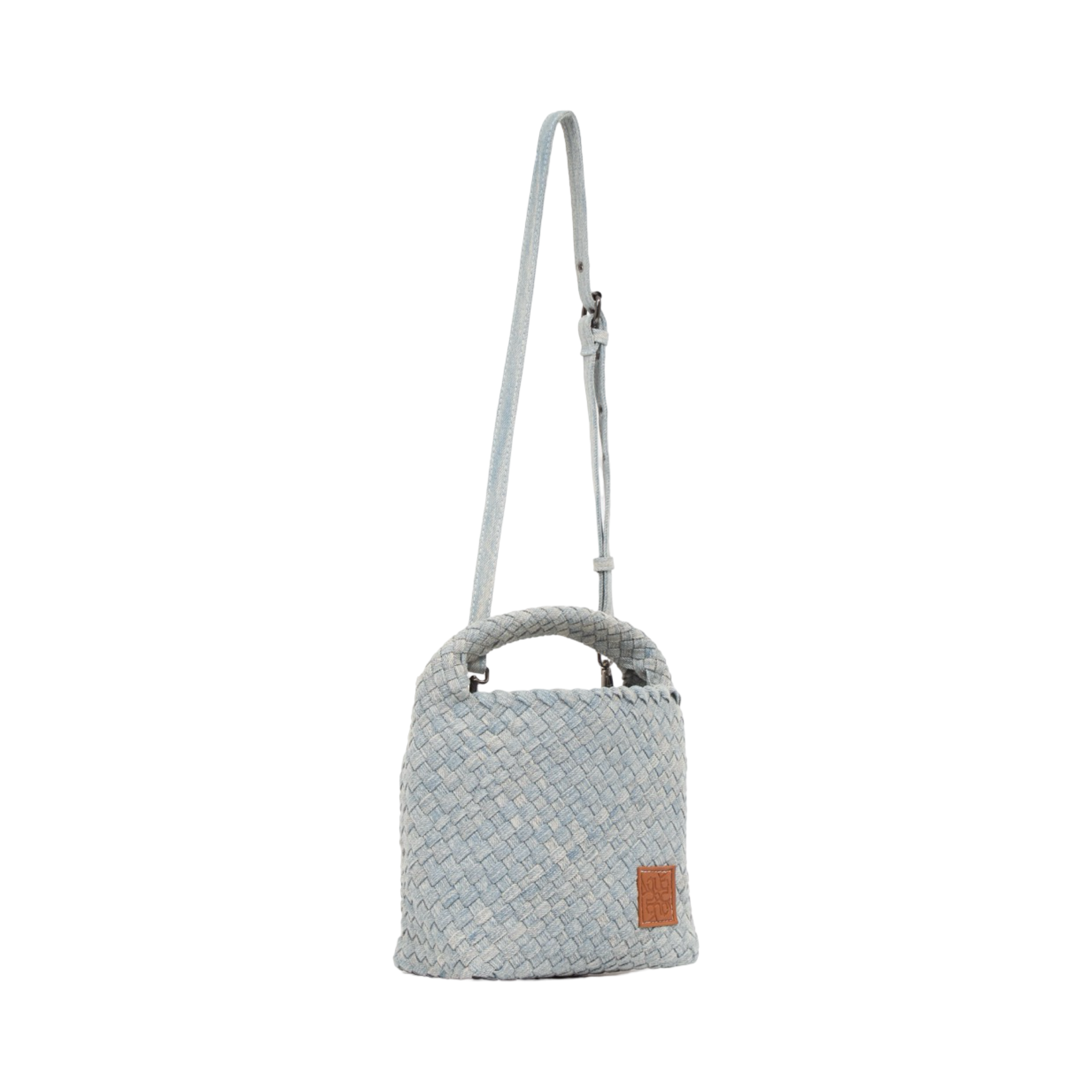 Midnight Weave – Denim Tote Bag M – Light Fade