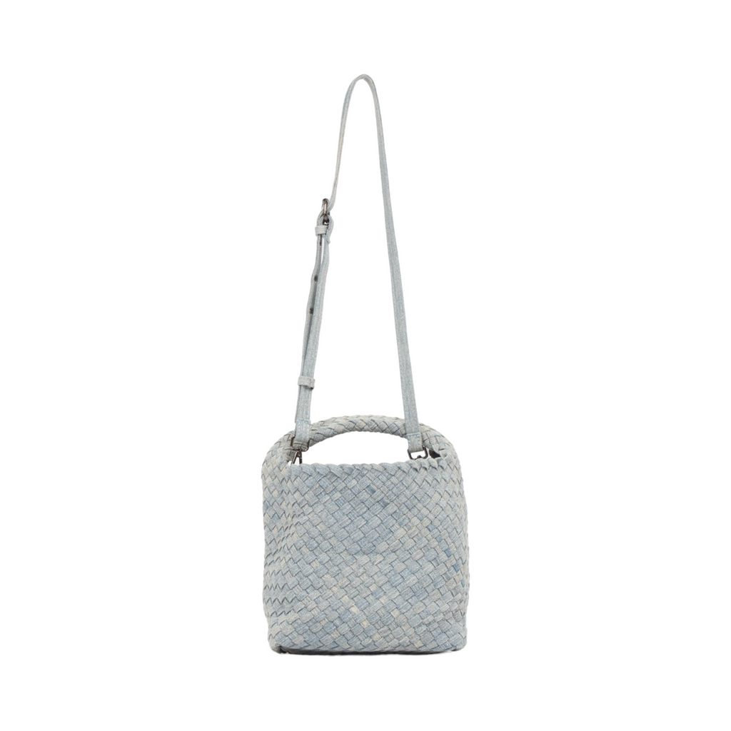 Midnight Weave – Denim Tote Bag M – Light Fade