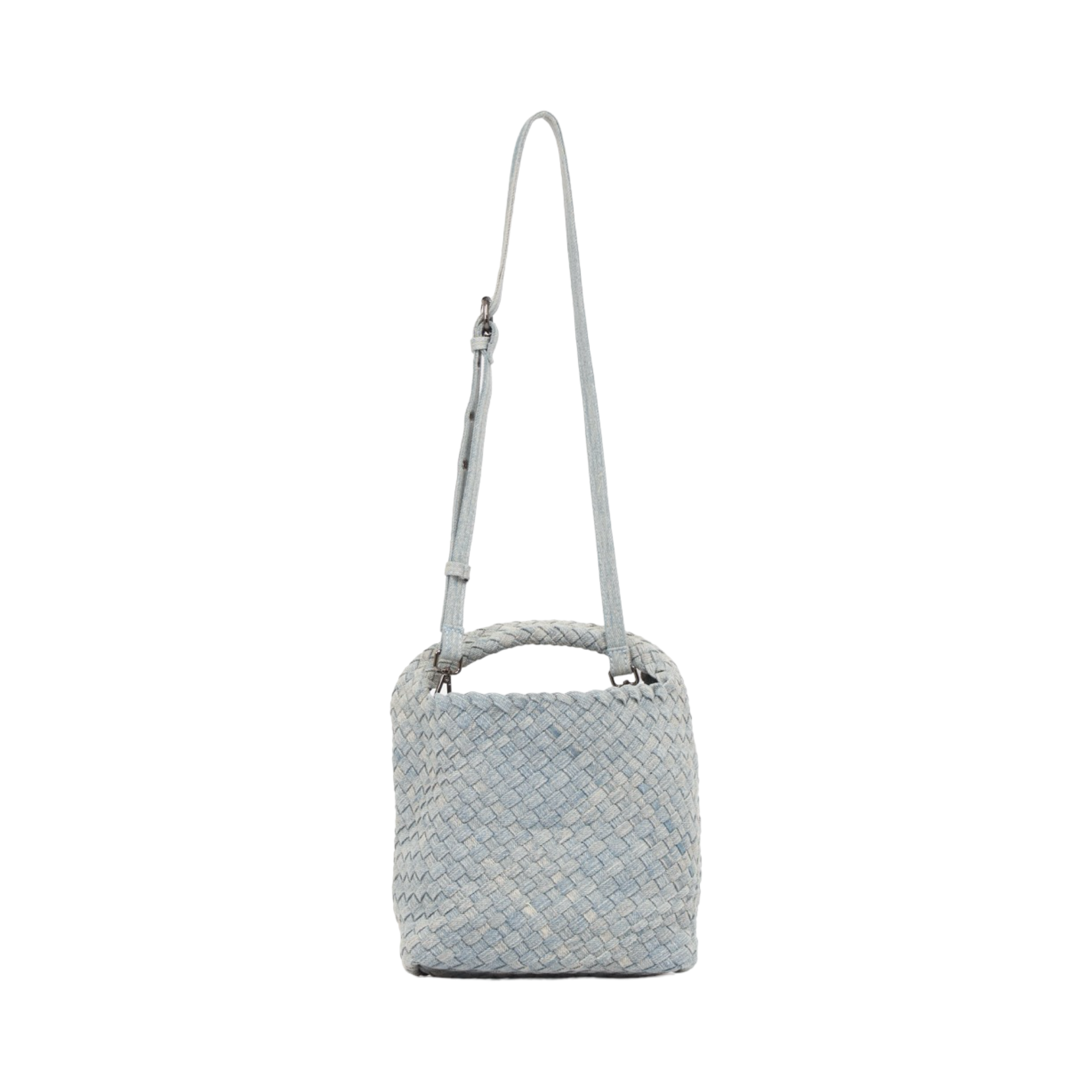Midnight Weave – Denim Tote Bag M – Light Fade
