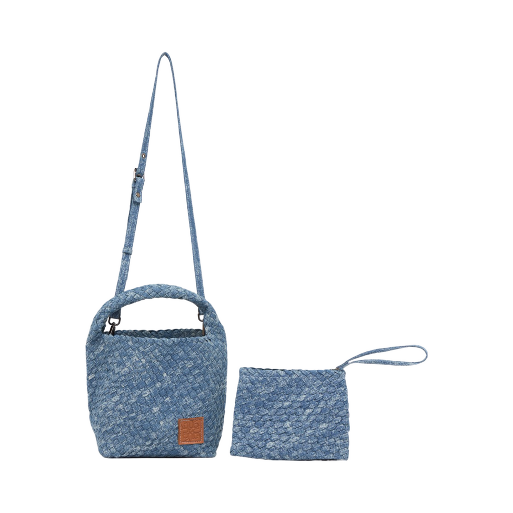 Midnight Weave – Denim Tote Bag M - Washed