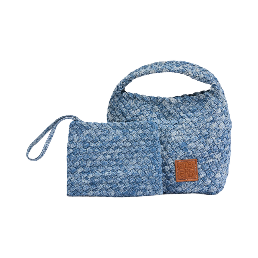 Midnight Weave – Denim Tote Bag M – Super Fade