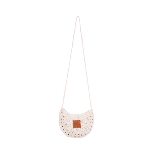 Hobo Knitted Crossbody Bag - White