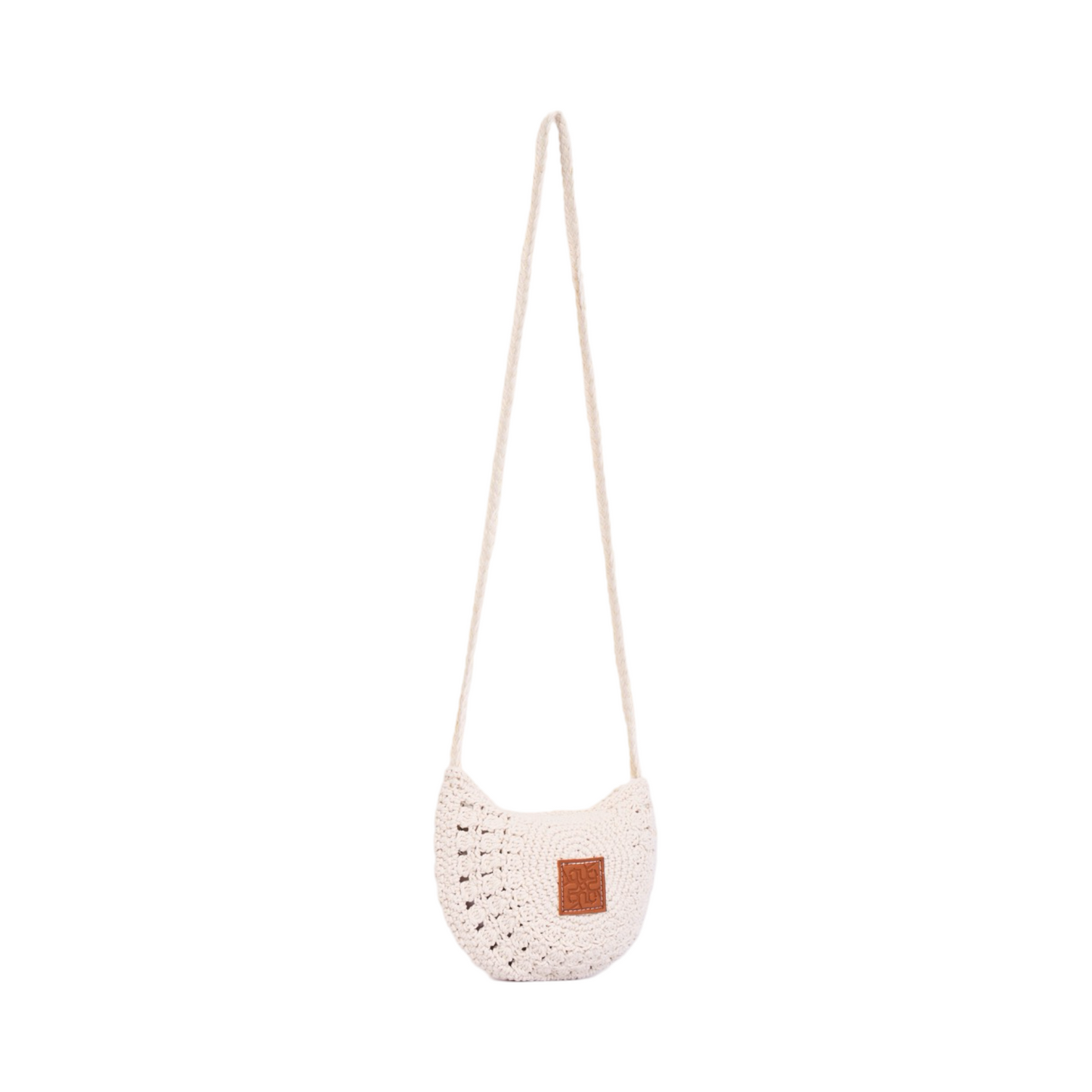 Hobo Knitted Crossbody Bag - White