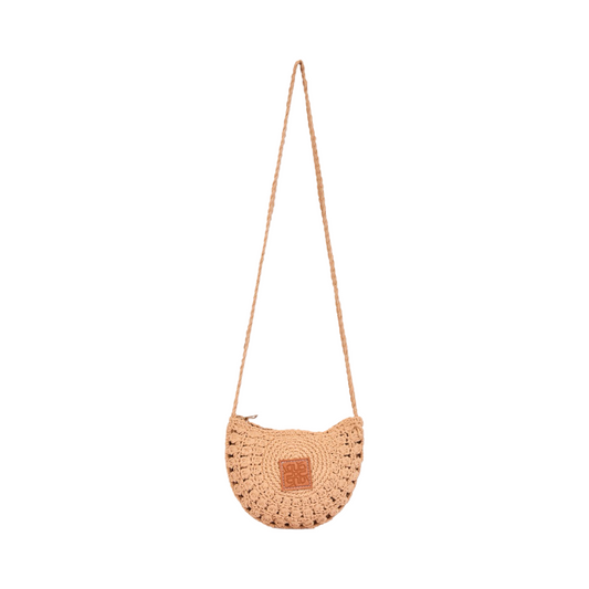 Hobo Knitted Crossbody Bag - Brown