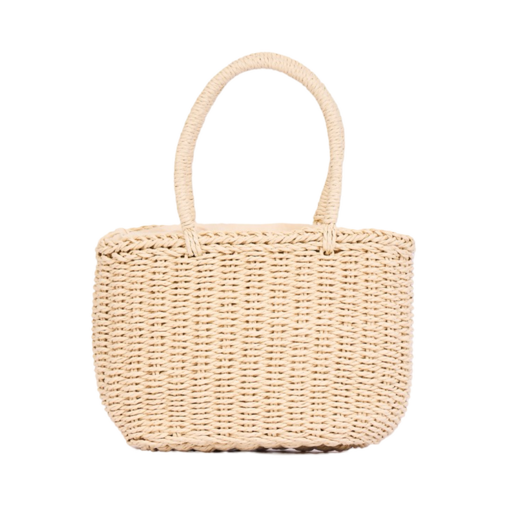 Everyday Earth – Straw Mini Basket Bag – Beige