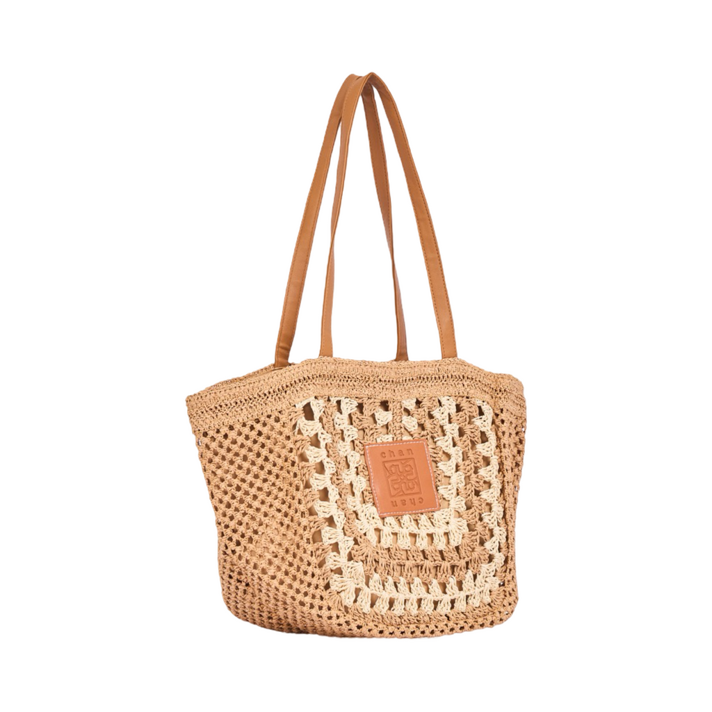 Everyday Earth – Straw Tote Bag – Brown