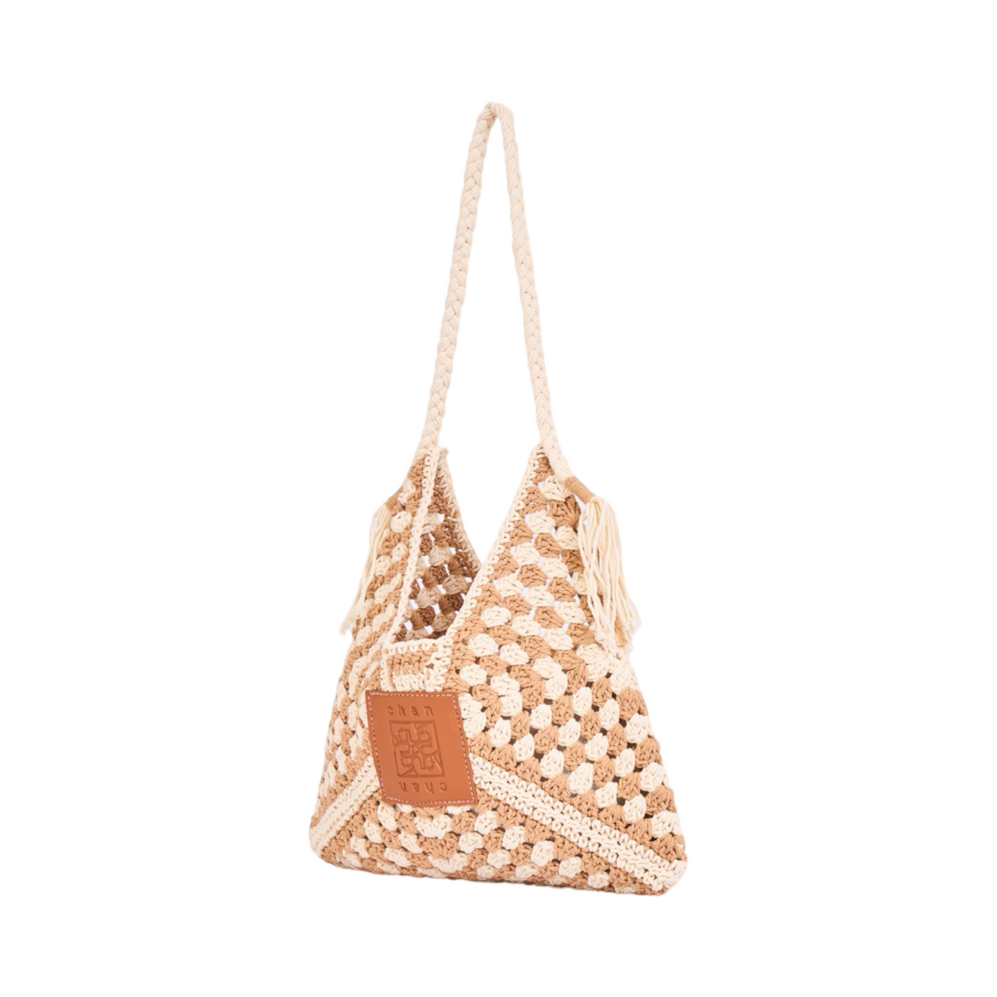 Everyday Earth – Straw Tote Bag With Tassel – Brown