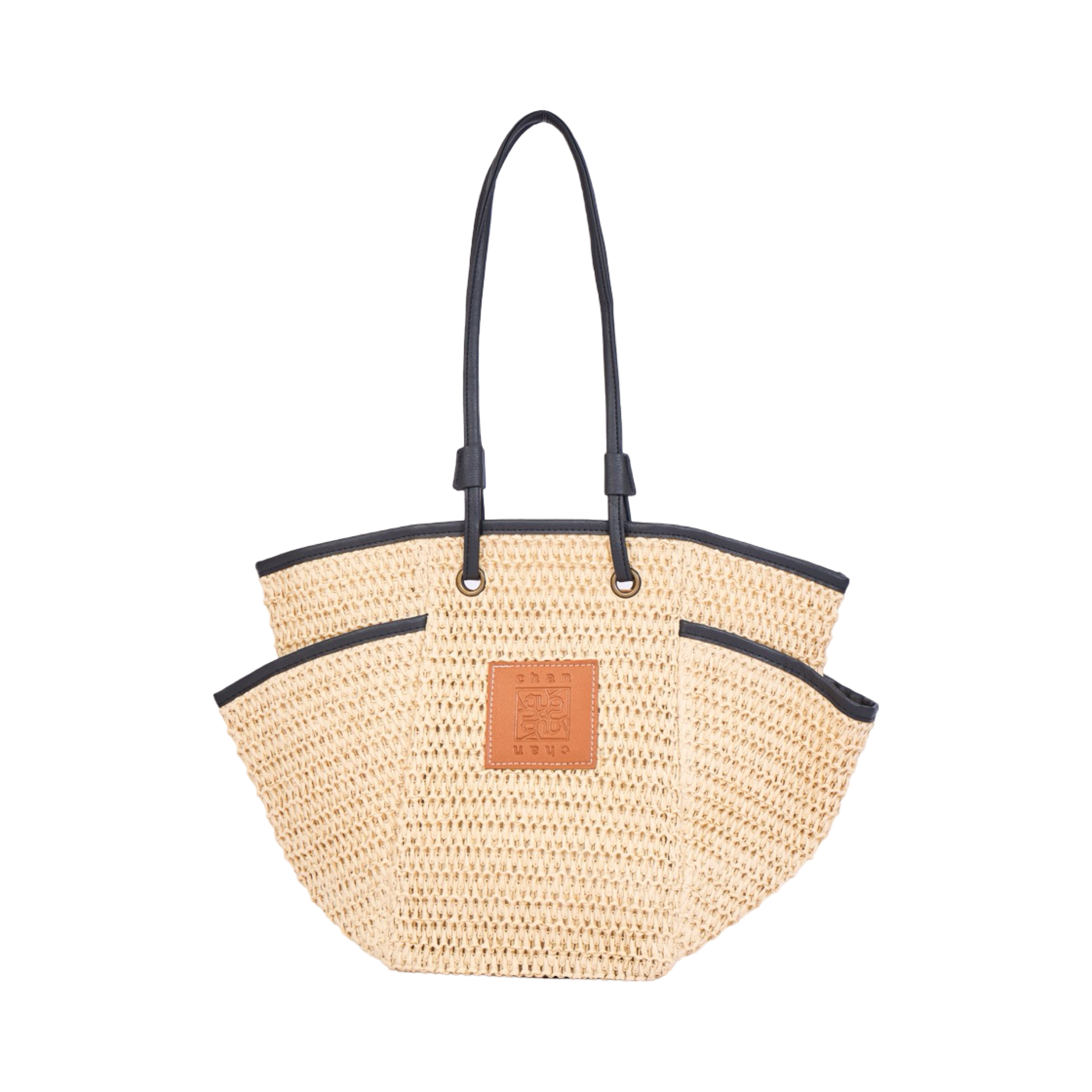 Everyday Earth – Hexagon Straw Tote Bag – Beige