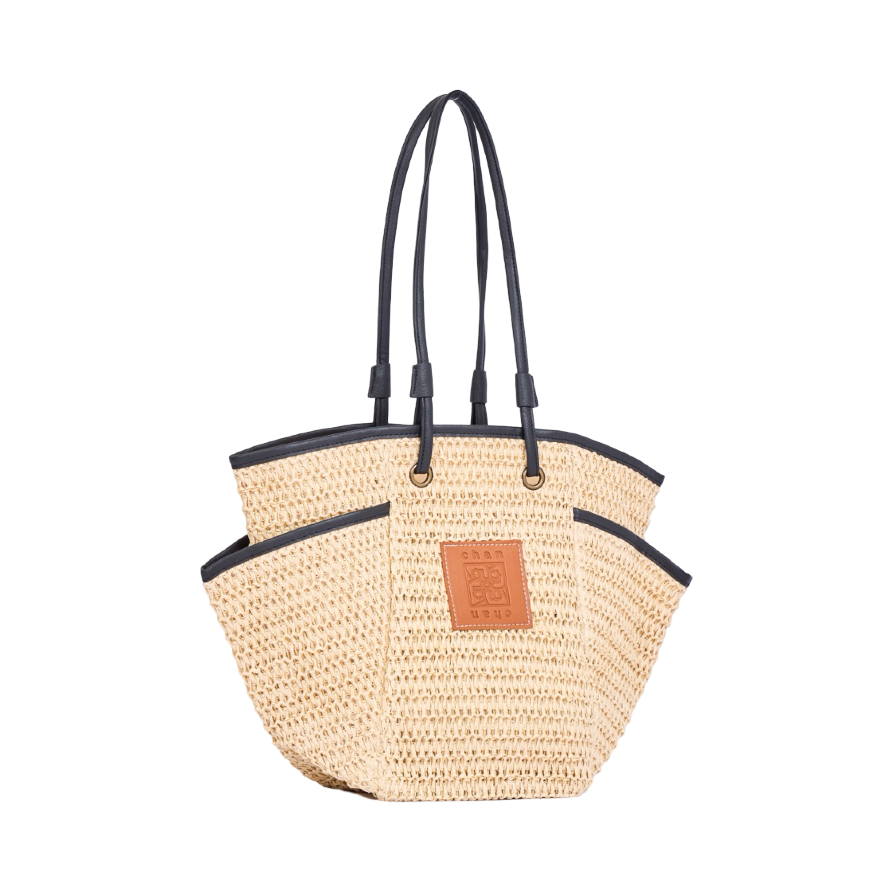 Everyday Earth – Hexagon Straw Tote Bag – Beige