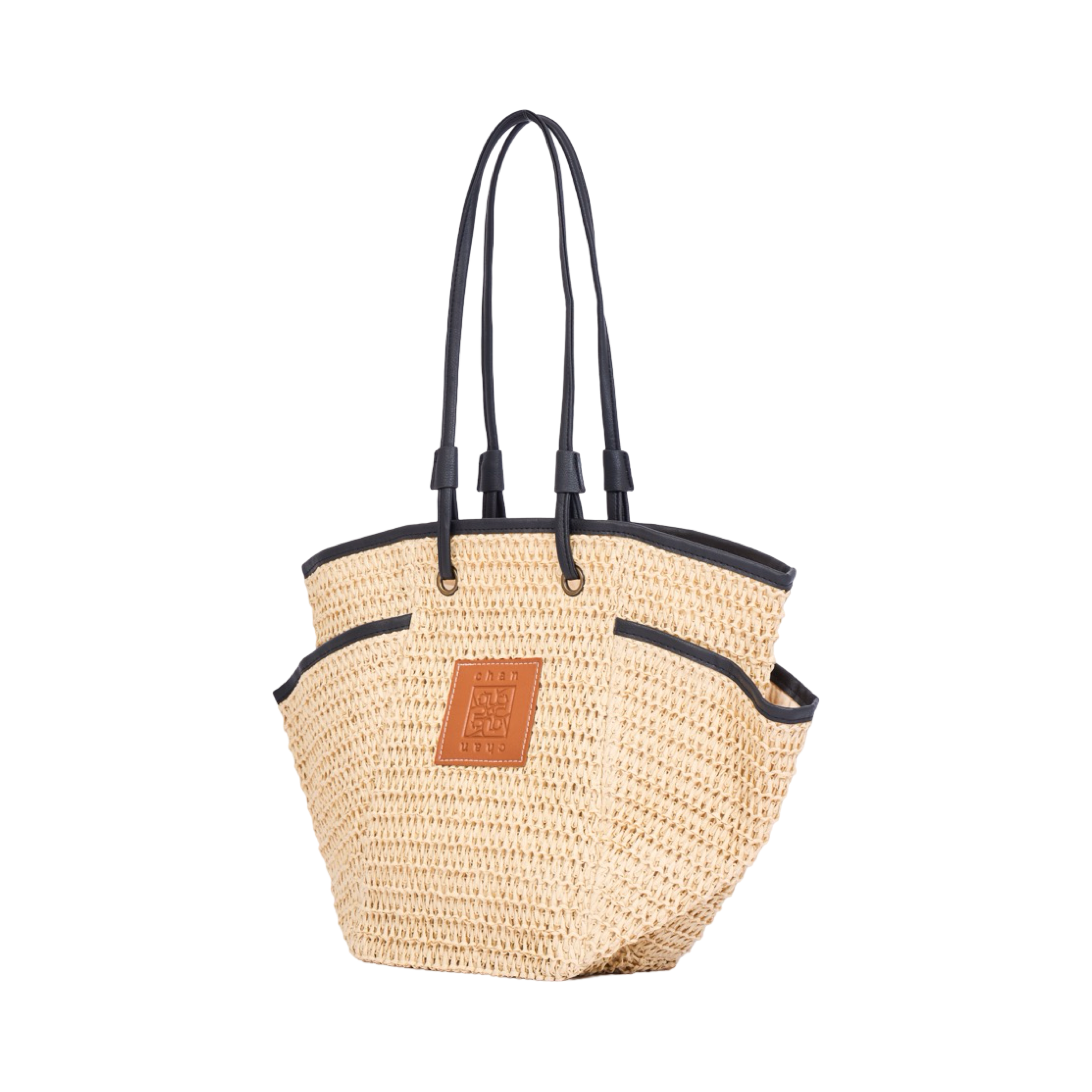 Everyday Earth – Hexagon Straw Tote Bag – Beige