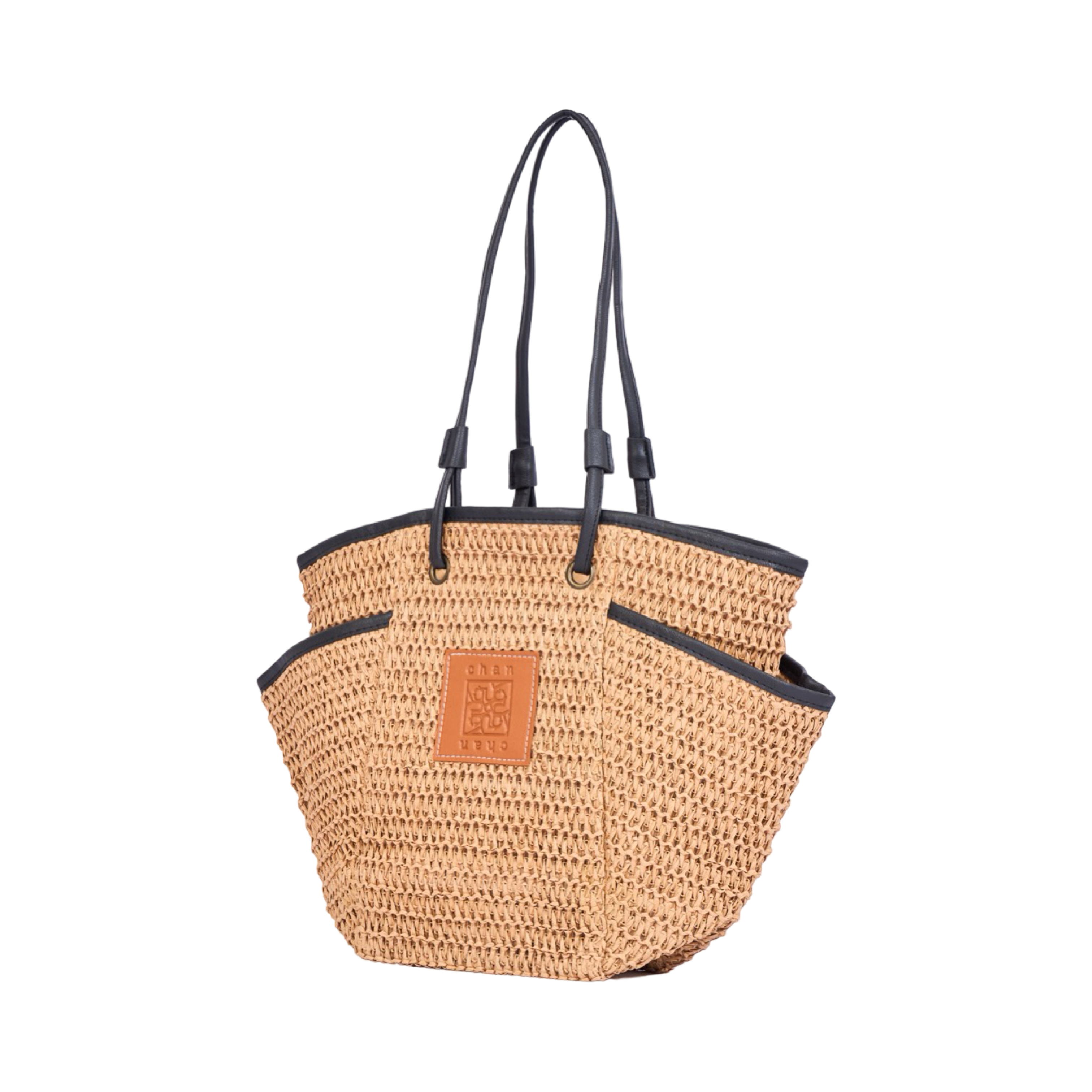 Everyday Earth – Hexagon Straw Tote Bag – Brown