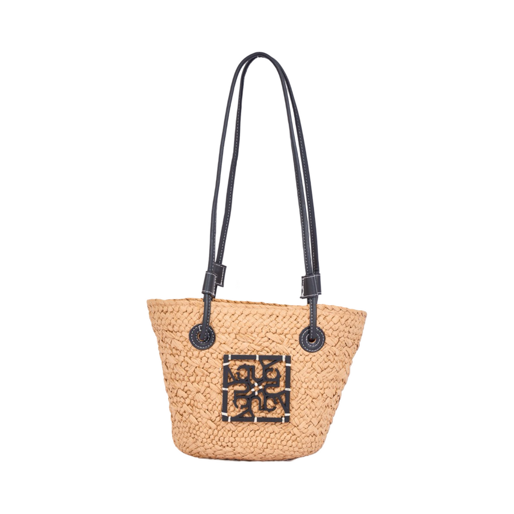 Everyday Earth – Mini Straw Bag – Brown Black