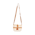 Straw Multicolor Crossbody - Beige