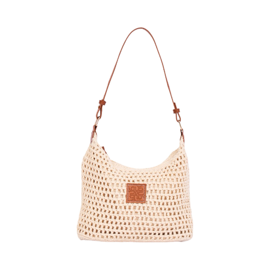 Knitted Shoulder Bag - White