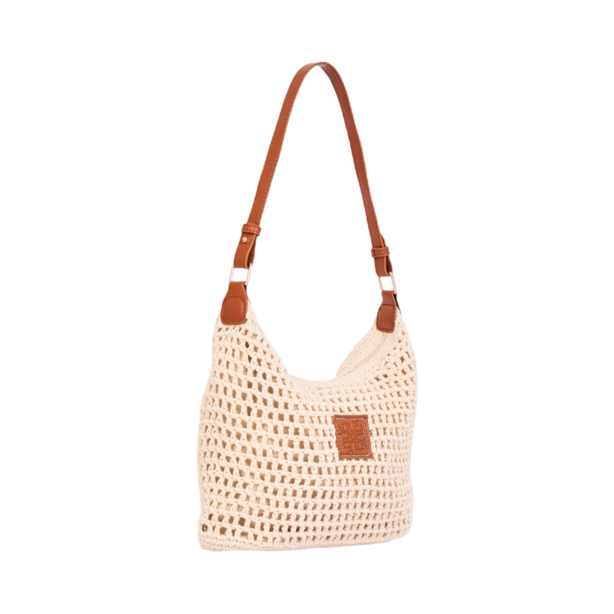 Knitted Shoulder Bag - White