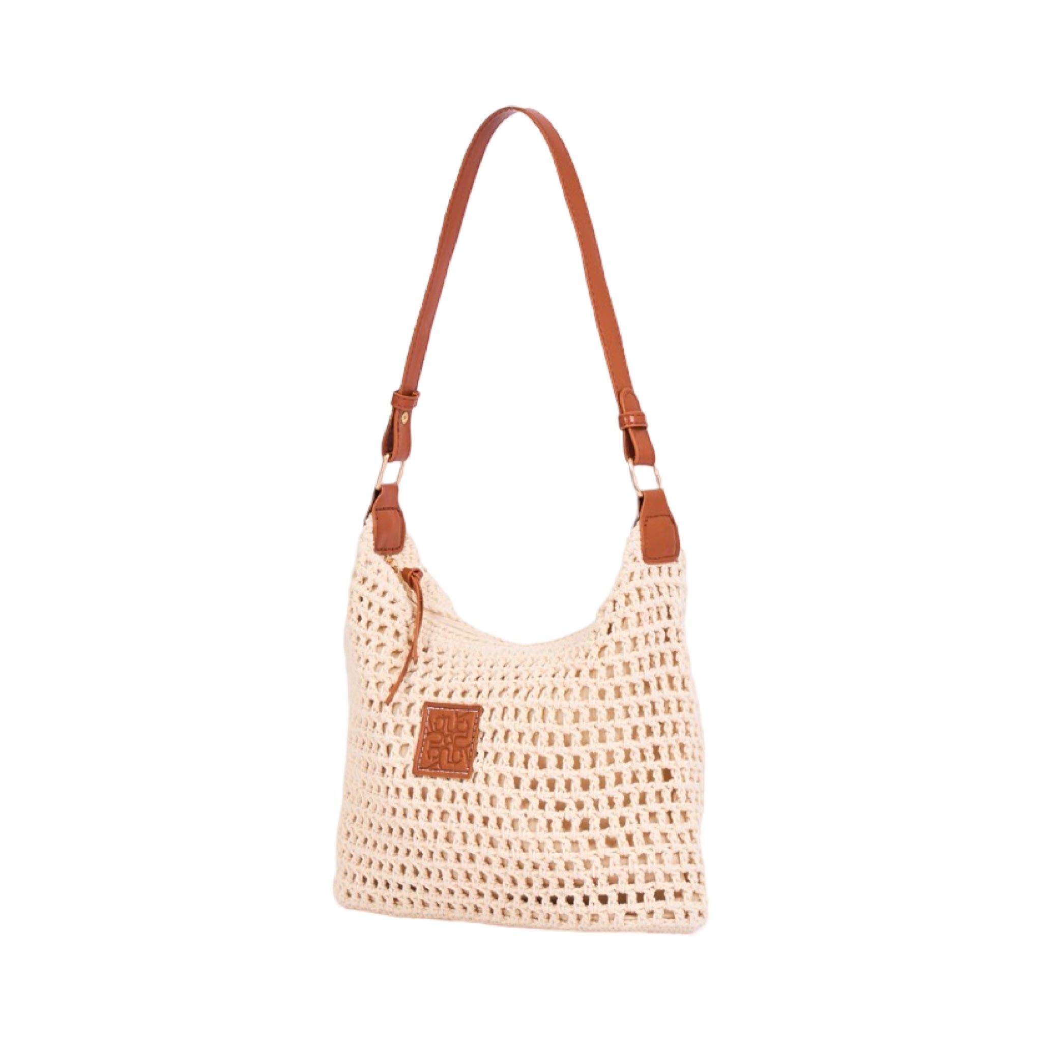 Knitted Shoulder Bag - White
