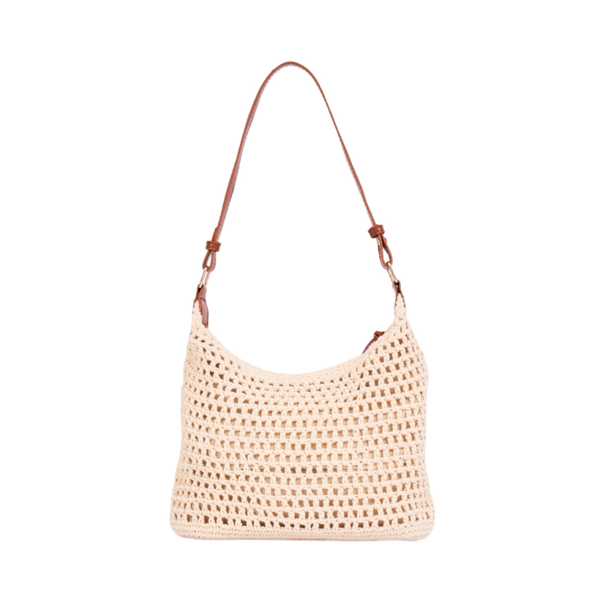 Knitted Shoulder Bag - White