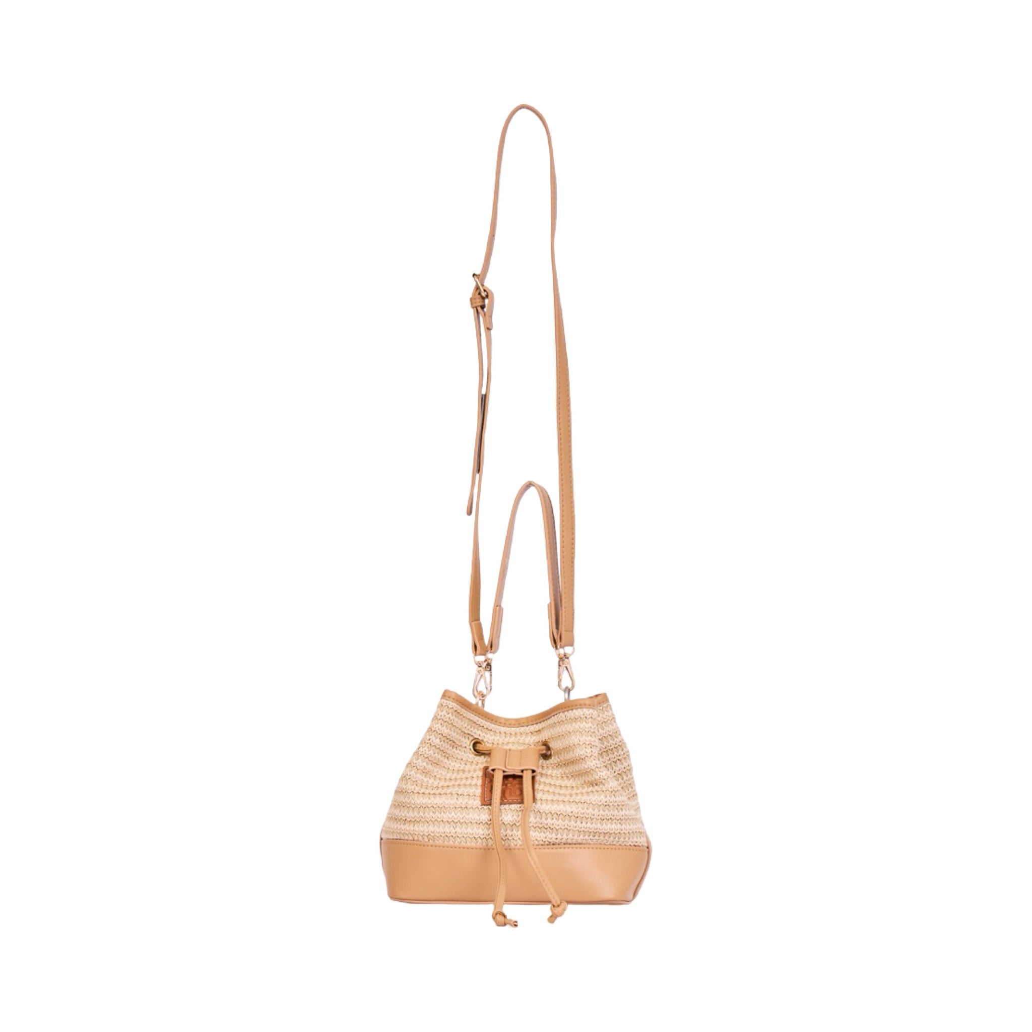 Drawstring Bucket Bag - Caramel