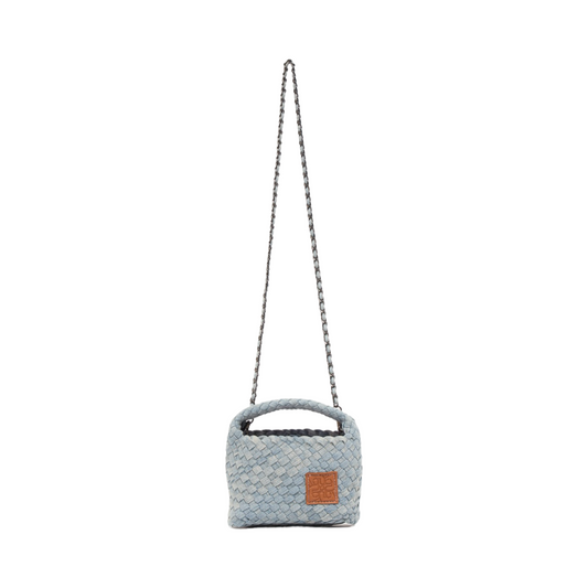 Midnight Weave – Denim Crossbody Bag S - Light