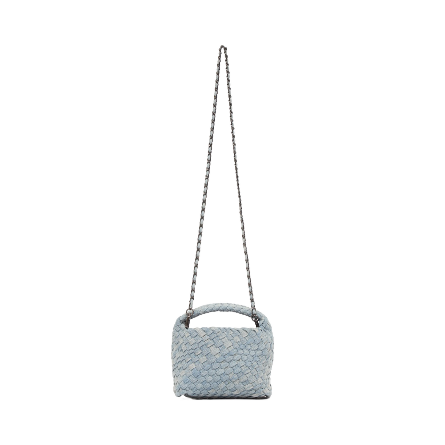 Midnight Weave – Denim Crossbody Bag S - Light