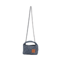 Midnight Weave – Denim Crossbody Bag S - Dark