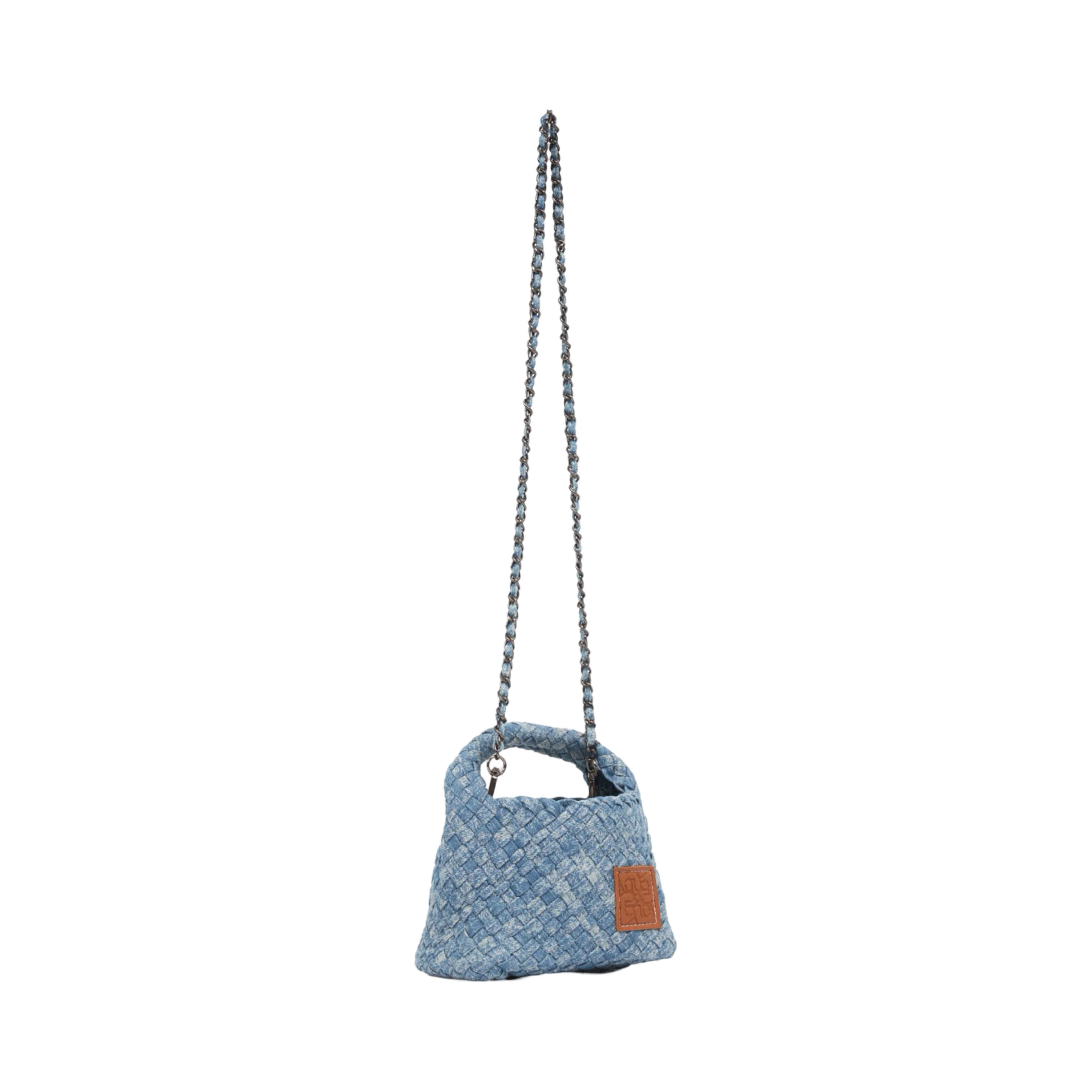 Midnight Weave – Denim Crossbody Bag S - Stonewashed