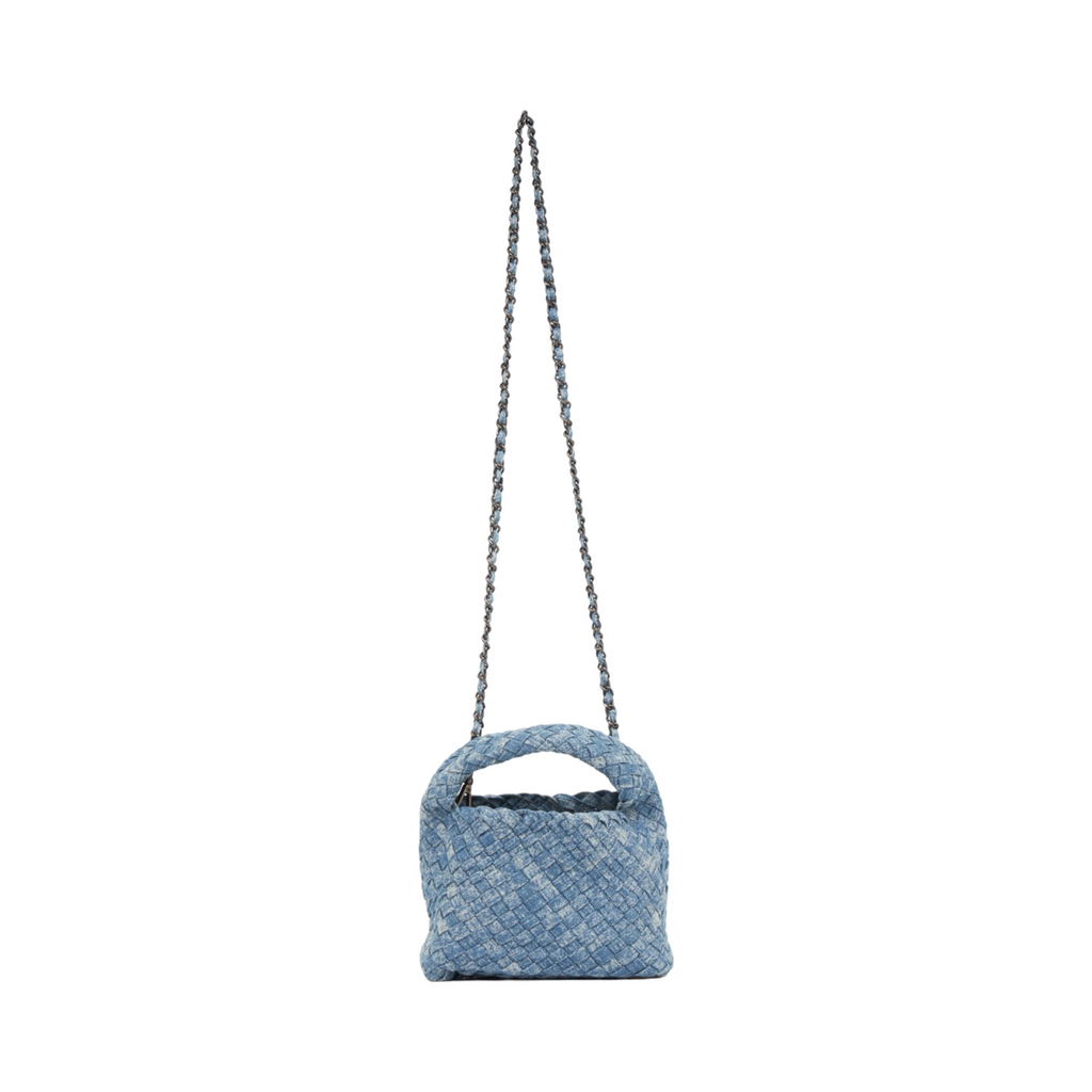 Midnight Weave – Denim Crossbody Bag S - Stonewashed