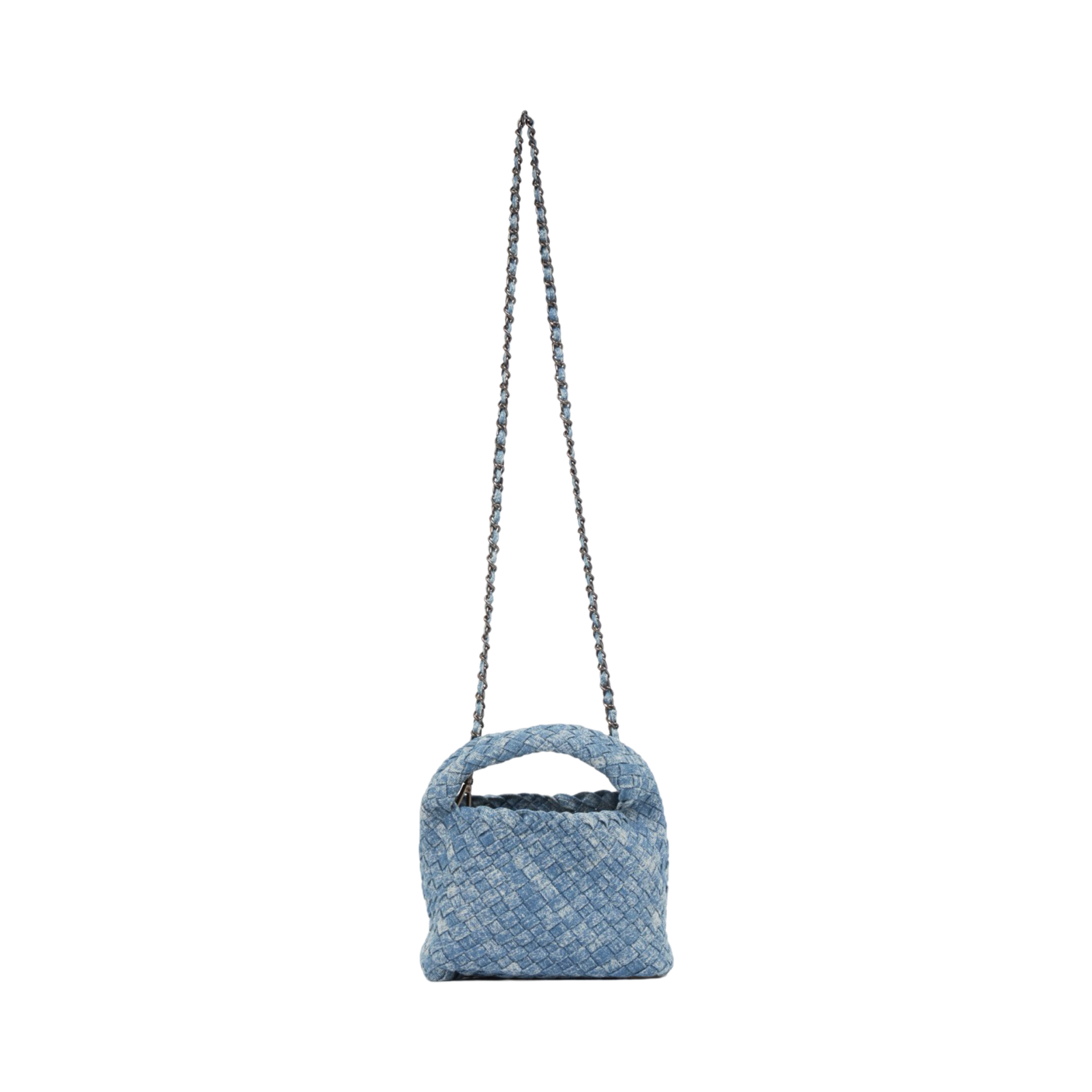 Midnight Weave – Denim Crossbody Bag S - Stonewashed