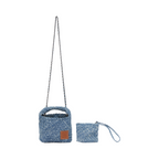 Signature Weave – Denim Crossbody Bag S – Washed