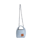 Signature Weave – Denim Crossbody Bag S – Sky Blue