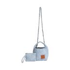 Signature Weave – Denim Crossbody Bag S – Sky Blue