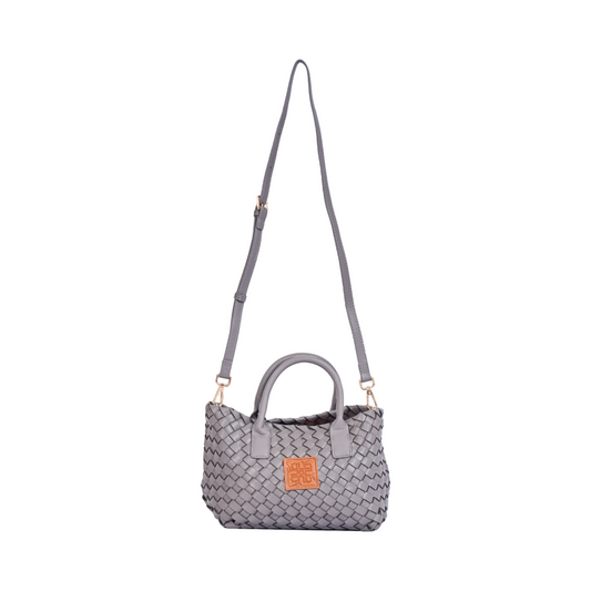 Woven Shoulder Bag - Grey