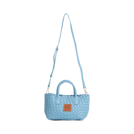 Woven Shoulder Bag - Steel Blue