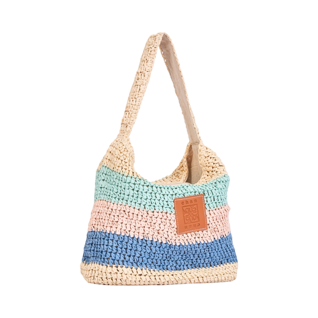 Everyday Earth – Multicolor Straw Tote Bag – Blue