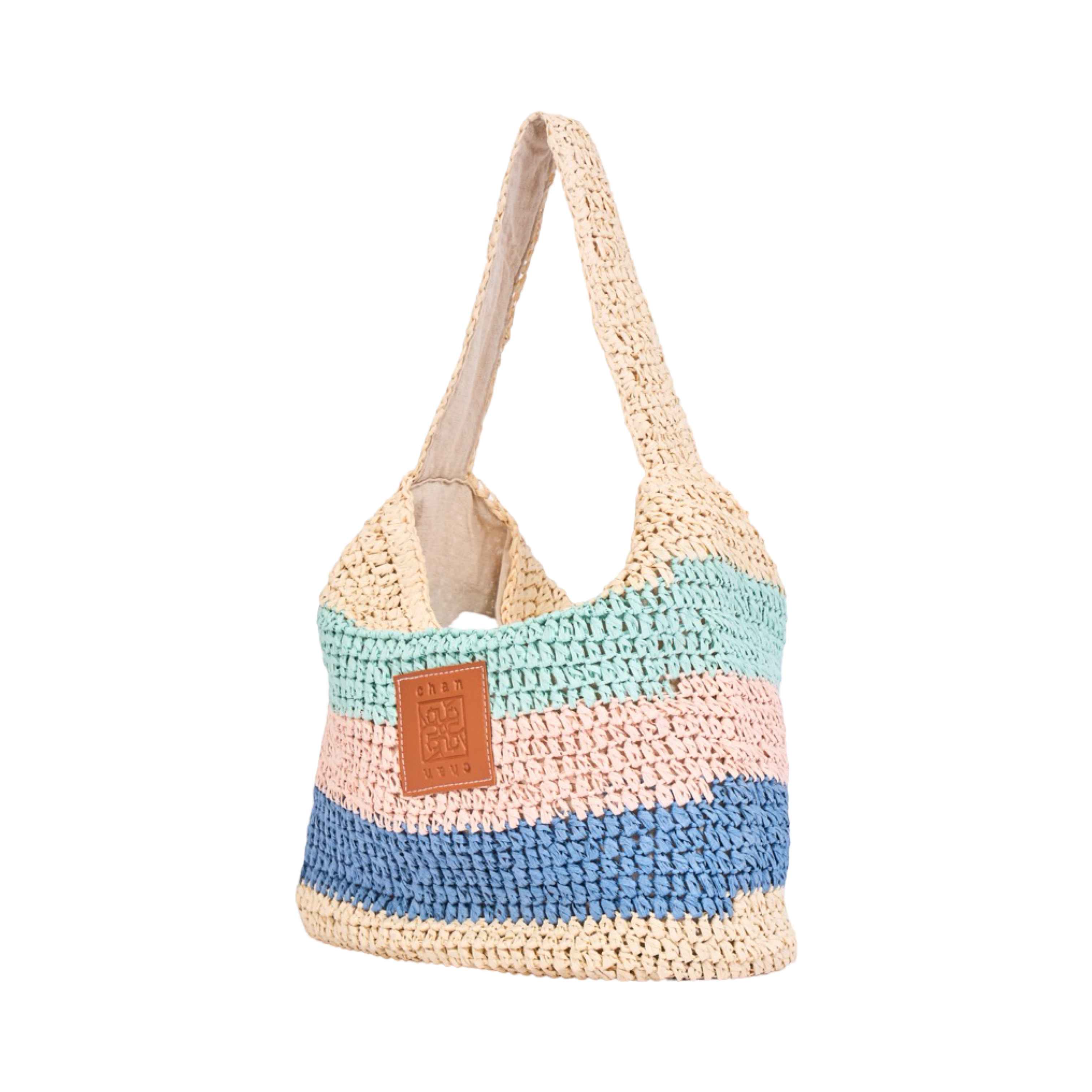 Everyday Earth – Multicolor Straw Tote Bag – Blue