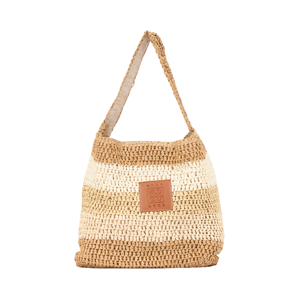 Everyday Earth – Multicolor Straw Tote Bag – Brown