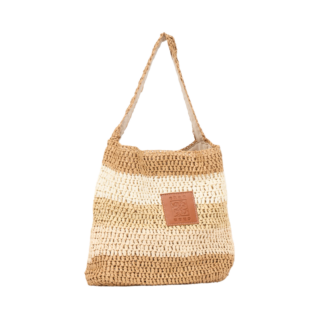Everyday Earth – Multicolor Straw Tote Bag – Brown