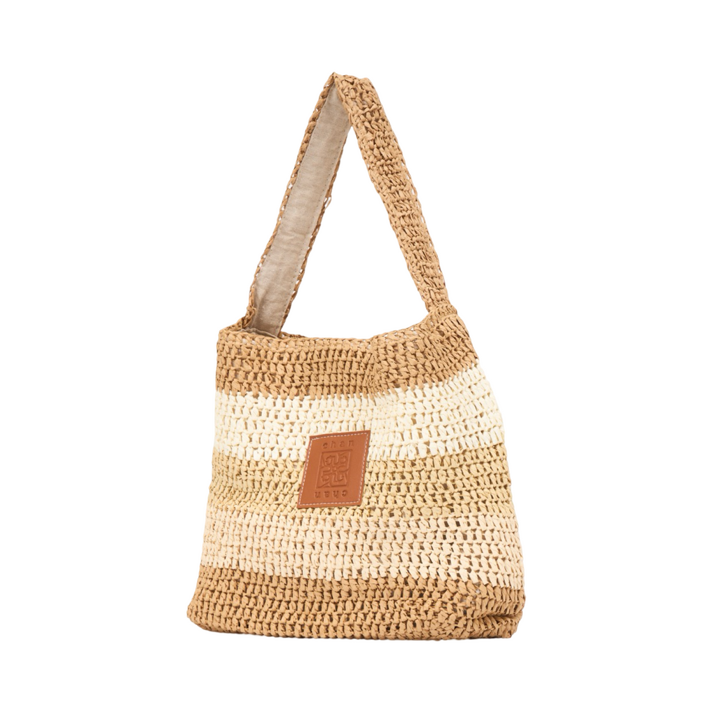 Everyday Earth – Multicolor Straw Tote Bag – Brown