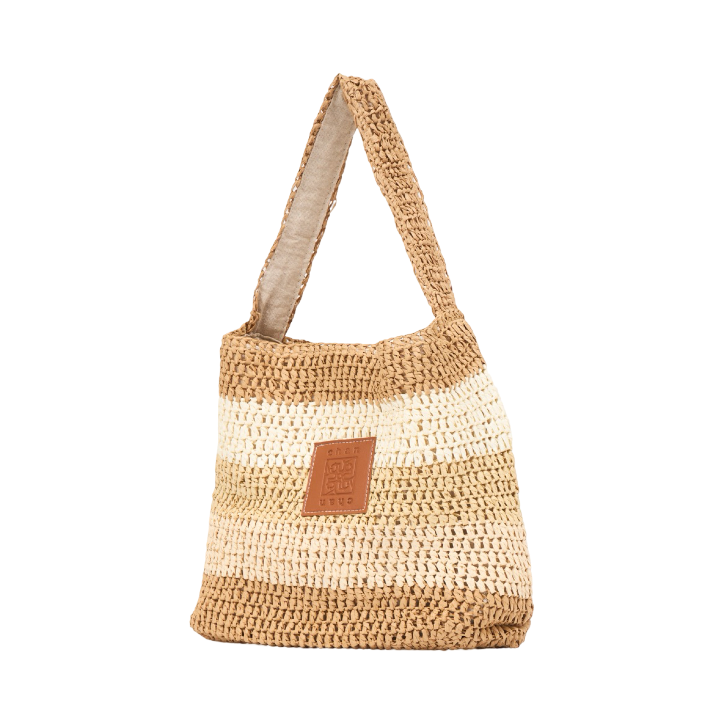 Everyday Earth – Multicolor Straw Tote Bag – Brown