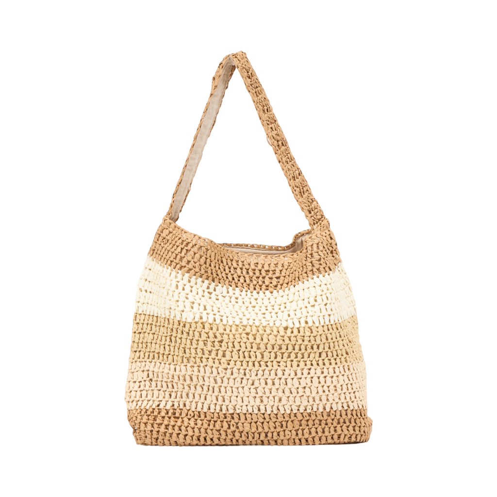 Everyday Earth – Multicolor Straw Tote Bag – Brown