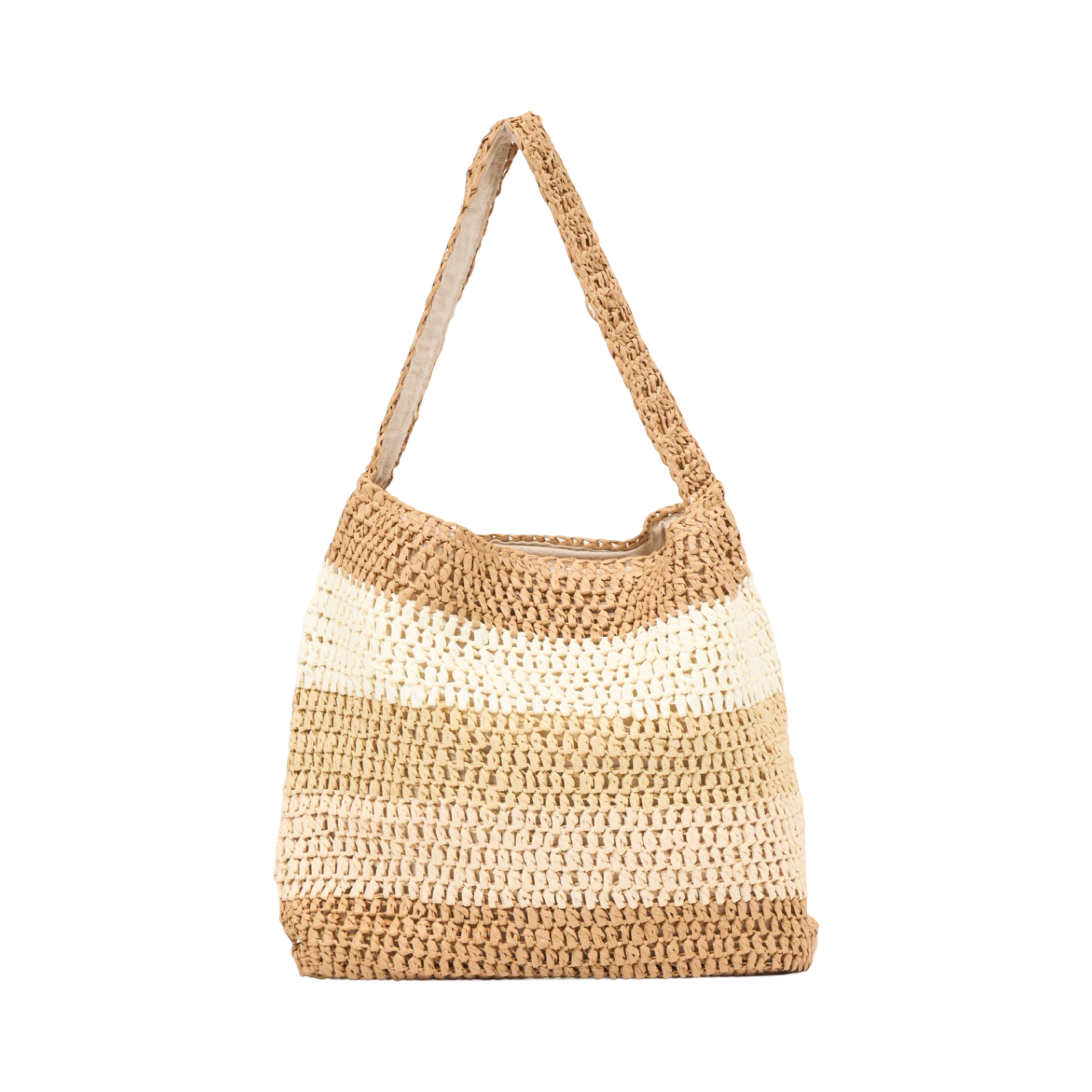 Everyday Earth – Multicolor Straw Tote Bag – Brown
