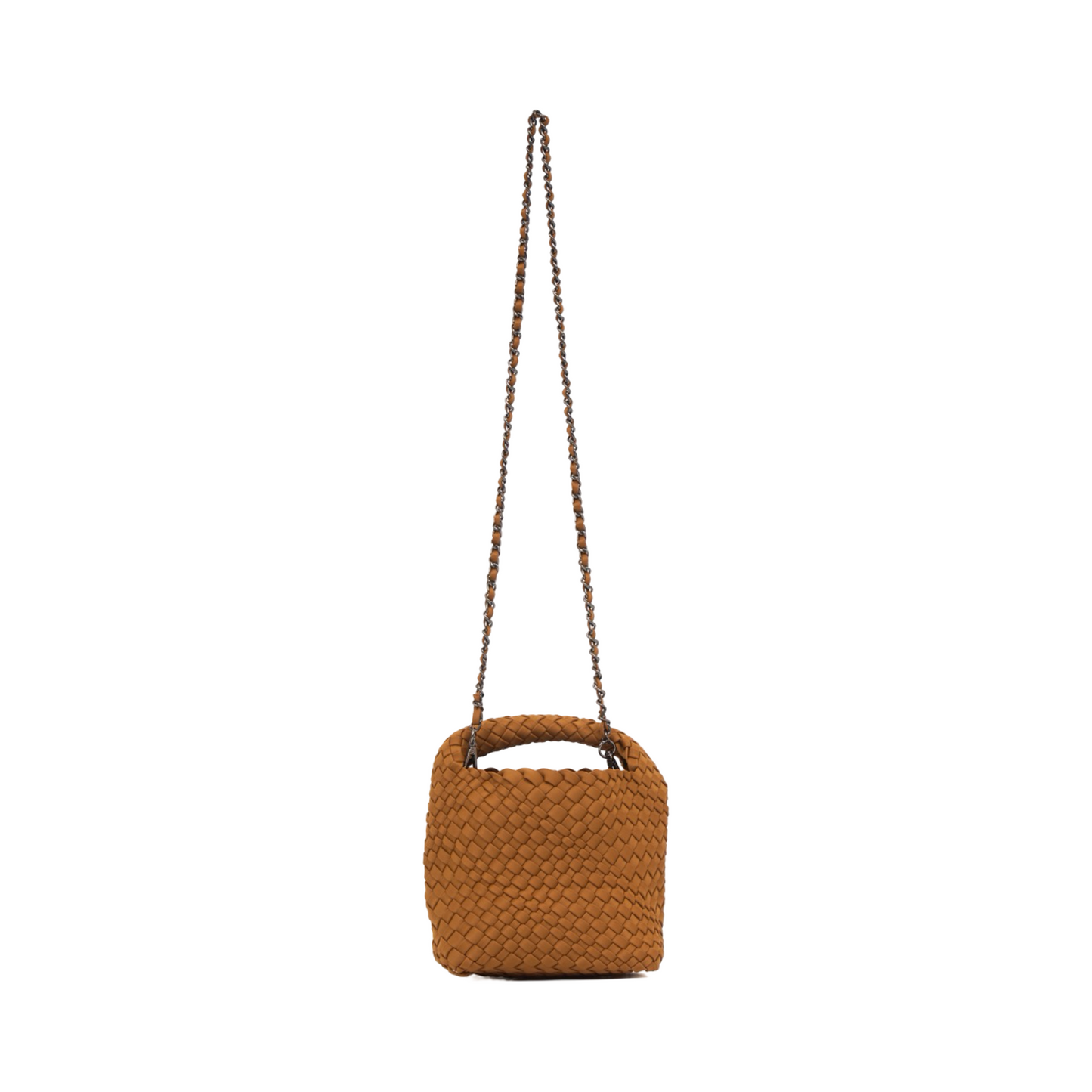 Woven Satin Crossbody Bag - Sand