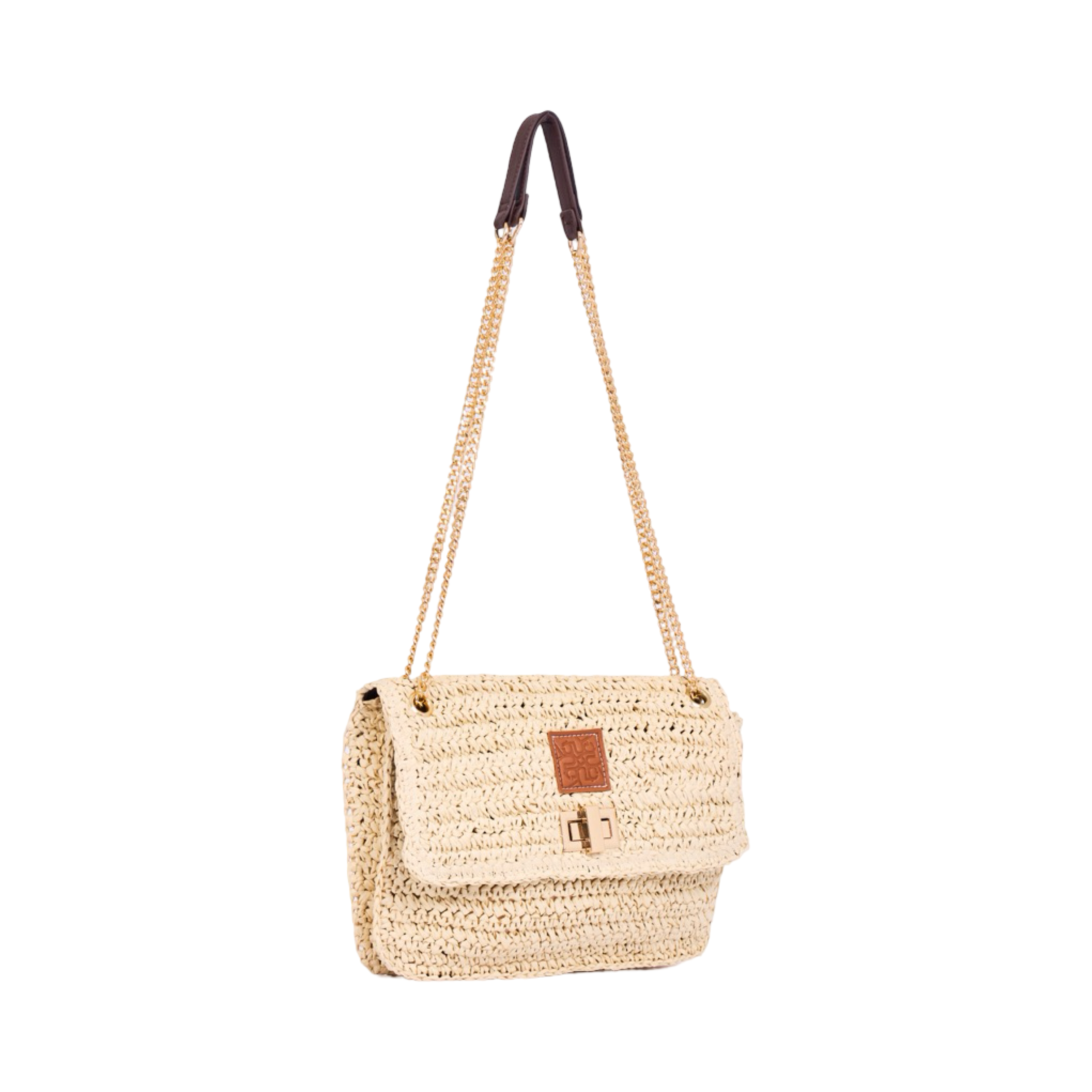 Everyday Earth – Straw Bag With Chian Strap – Beige