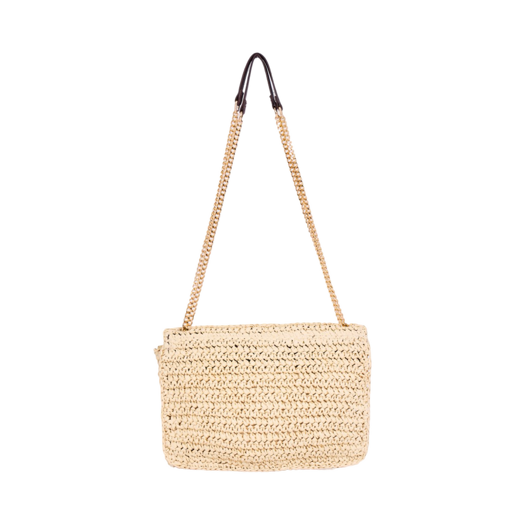 Everyday Earth – Straw Bag With Chian Strap – Beige