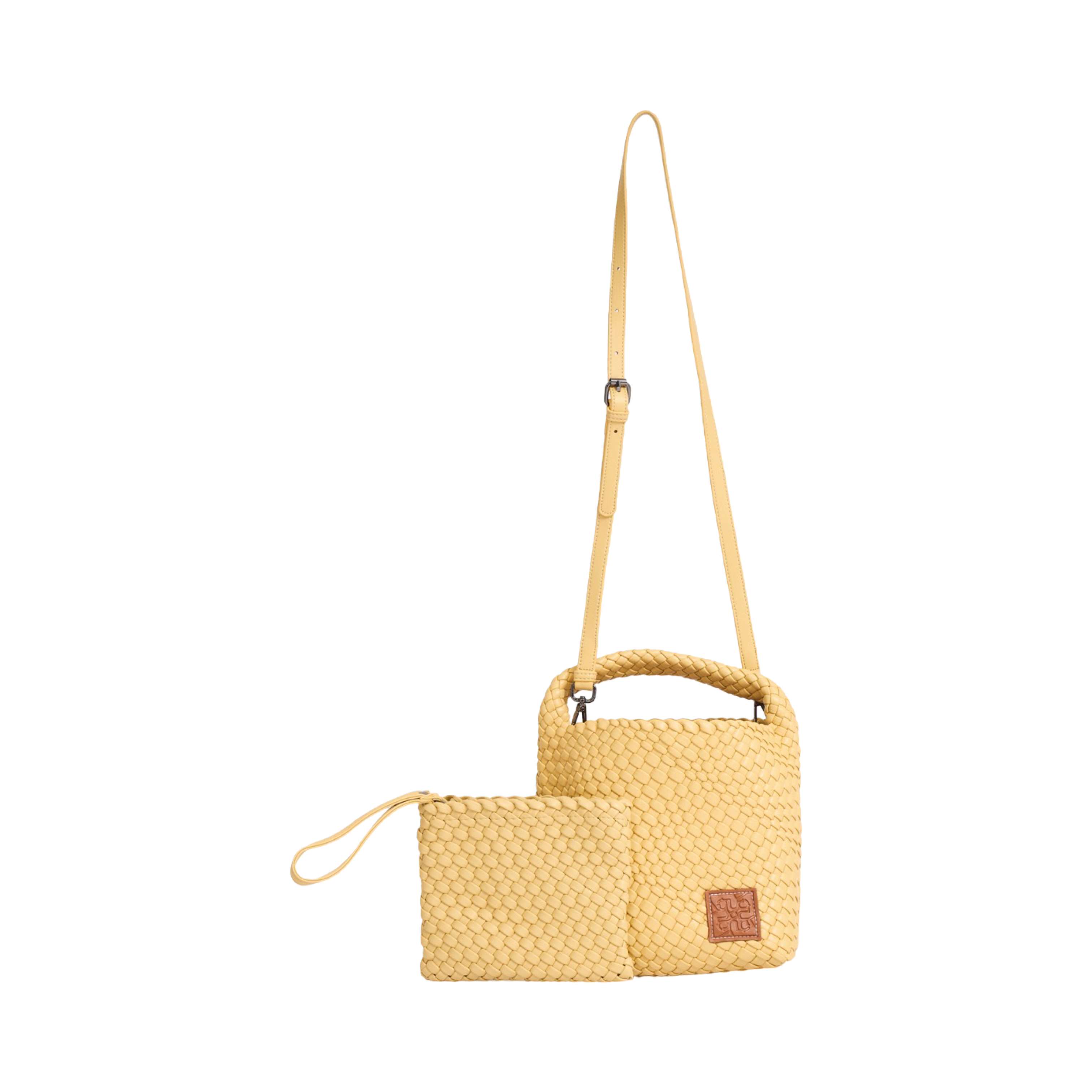 Woven Tote Bag M - Light Yellow