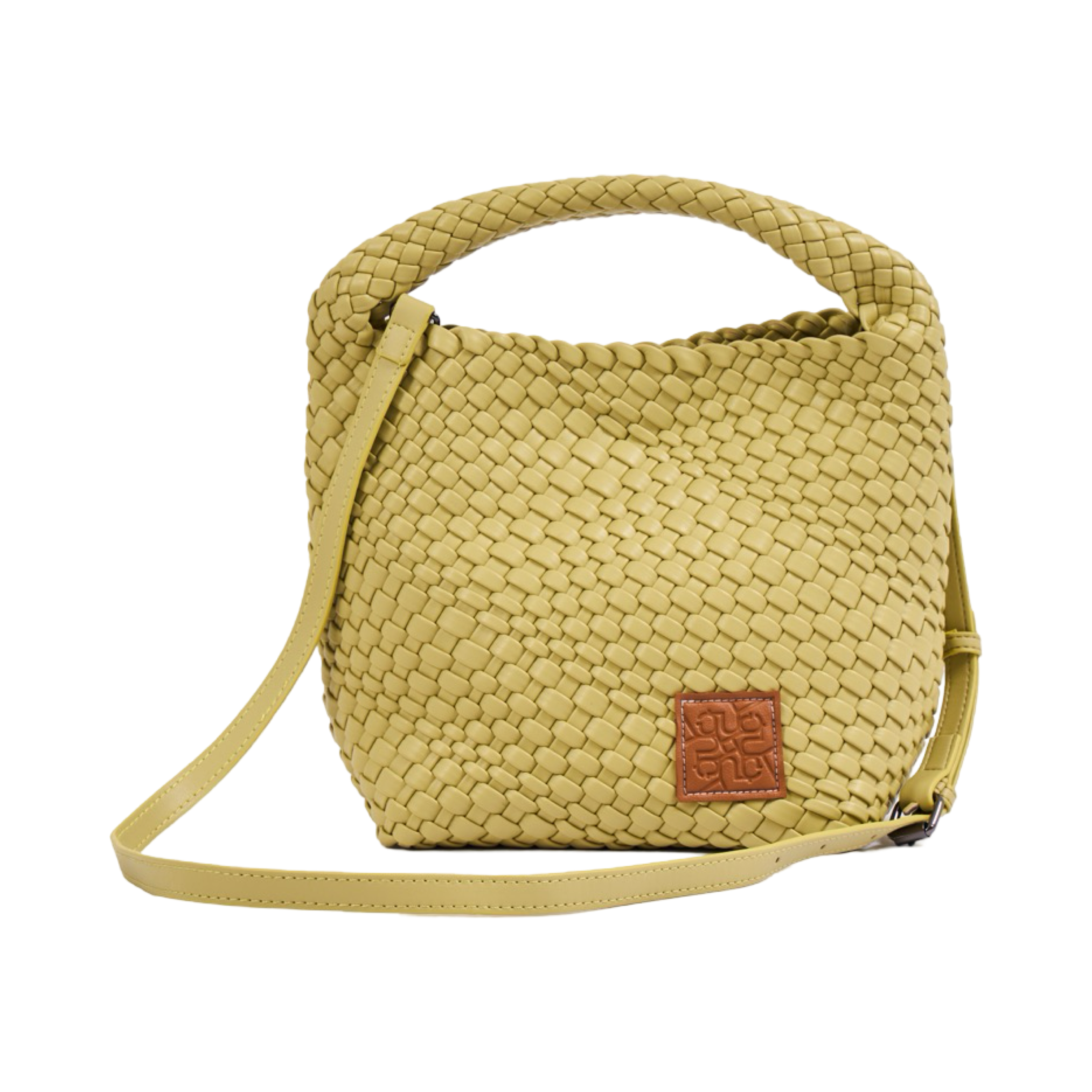 Woven Tote Bag M - Lime Green
