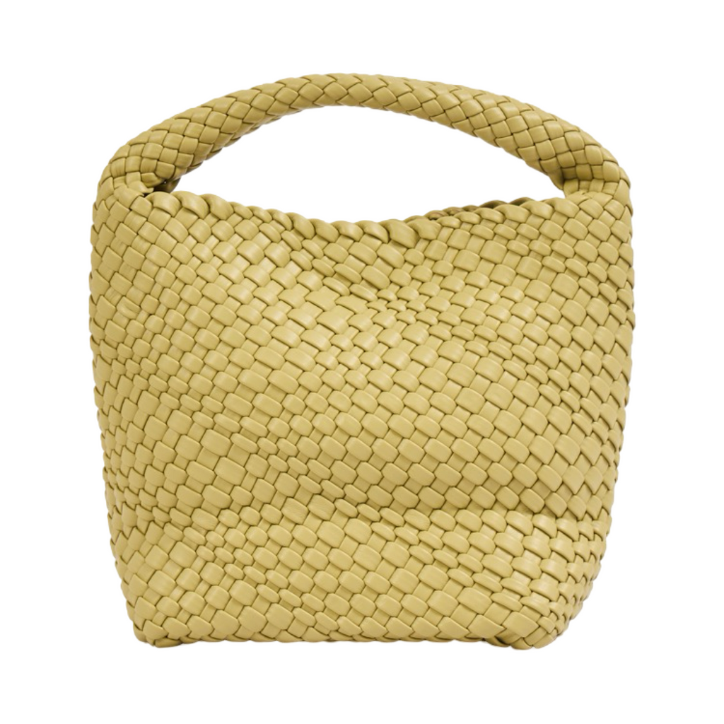 Woven Tote Bag M - Lime Green