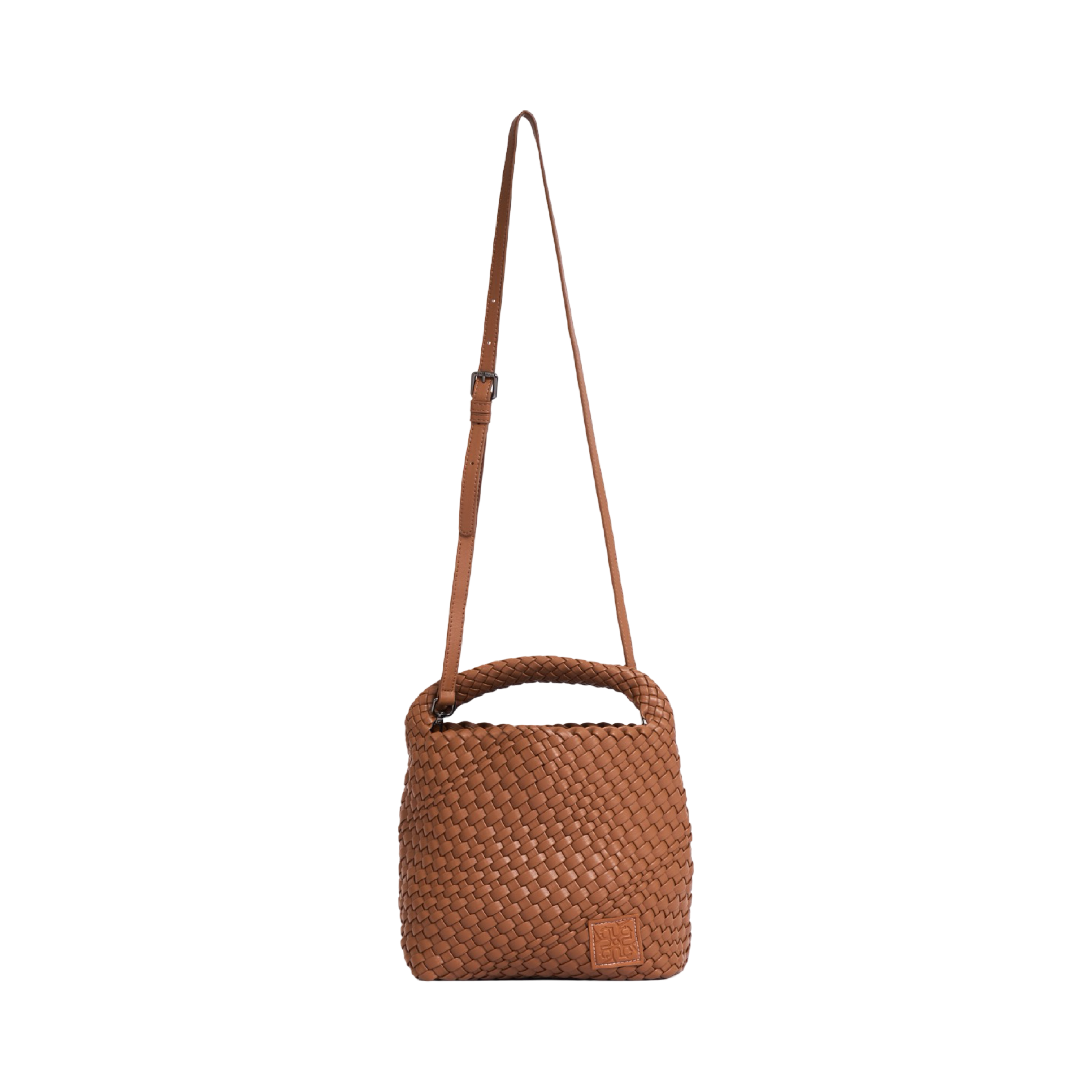 Woven Tote Bag M - Brown