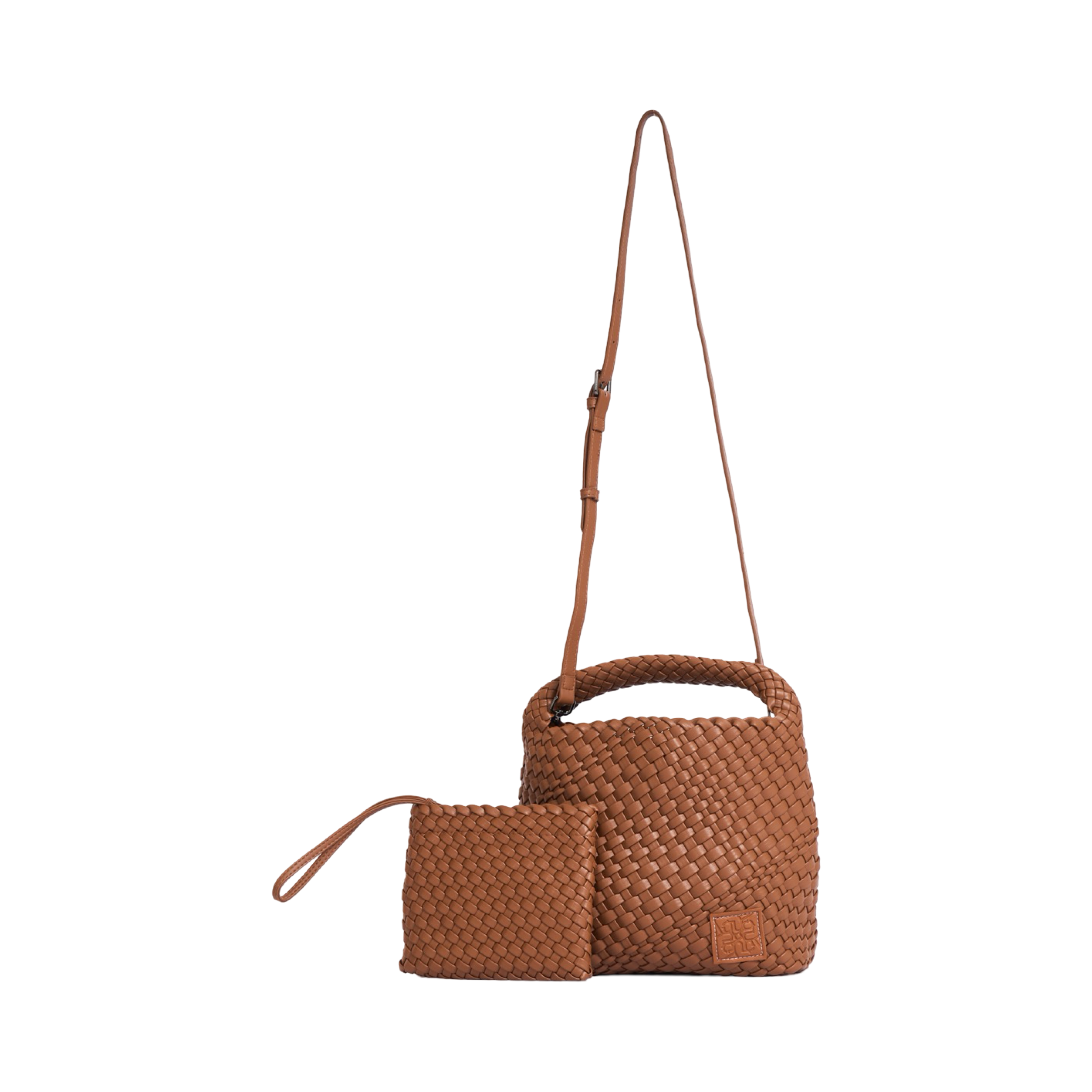 Woven Tote Bag M - Brown